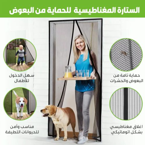 Magnetic curtain to protect against mosquitoes AR 1